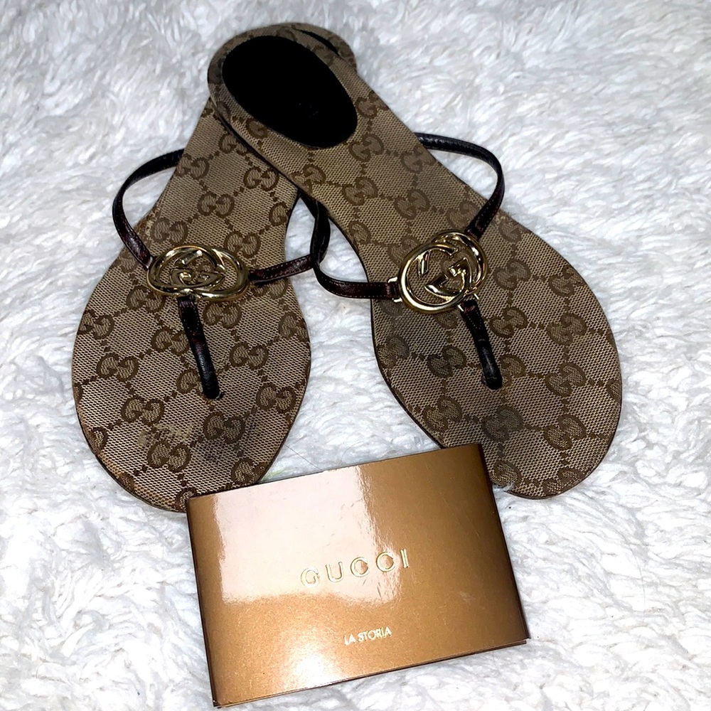 Gucci sandals authentic size 6 , cute worn but still lots of use